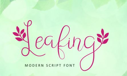 Fresh leafing 英文字体