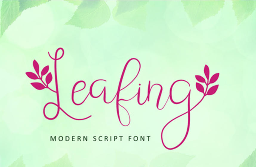 Fresh leafing 英文字体