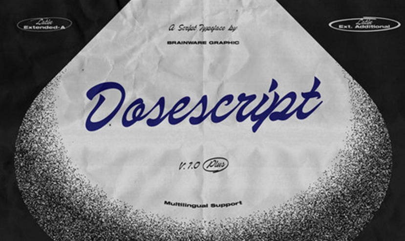 Dosescript 英文字体