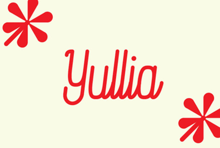 Yullia 英文字体设计