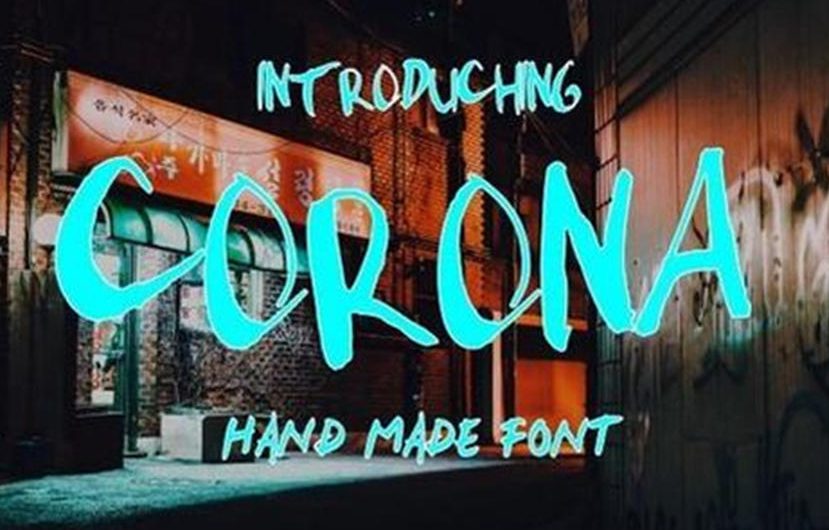 Corona 英文字体