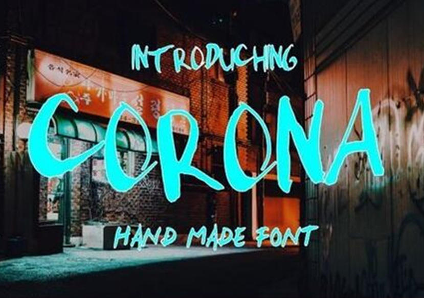 Corona 英文字体