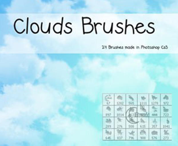 Photoshop 云朵图案笔刷