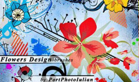 Photoshop 花卉图案笔刷